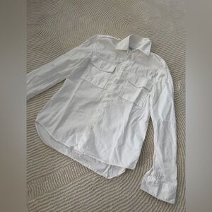 Zara White Button-Up Shirt